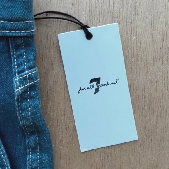 7 FOR ALL MANKIND EASY SLIM CARGO Women’s Zip Hem Denim Jeans sz 27 NWT - Picture 6 of 14